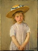 Mary Cassatt Child in a Straw Hat oil painting reproduction